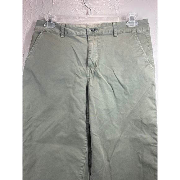 Daily Ritual Wide Leg Green Khaki High‎ Rise Cropped Pants Womens Size 12 - Picture 3 of 8